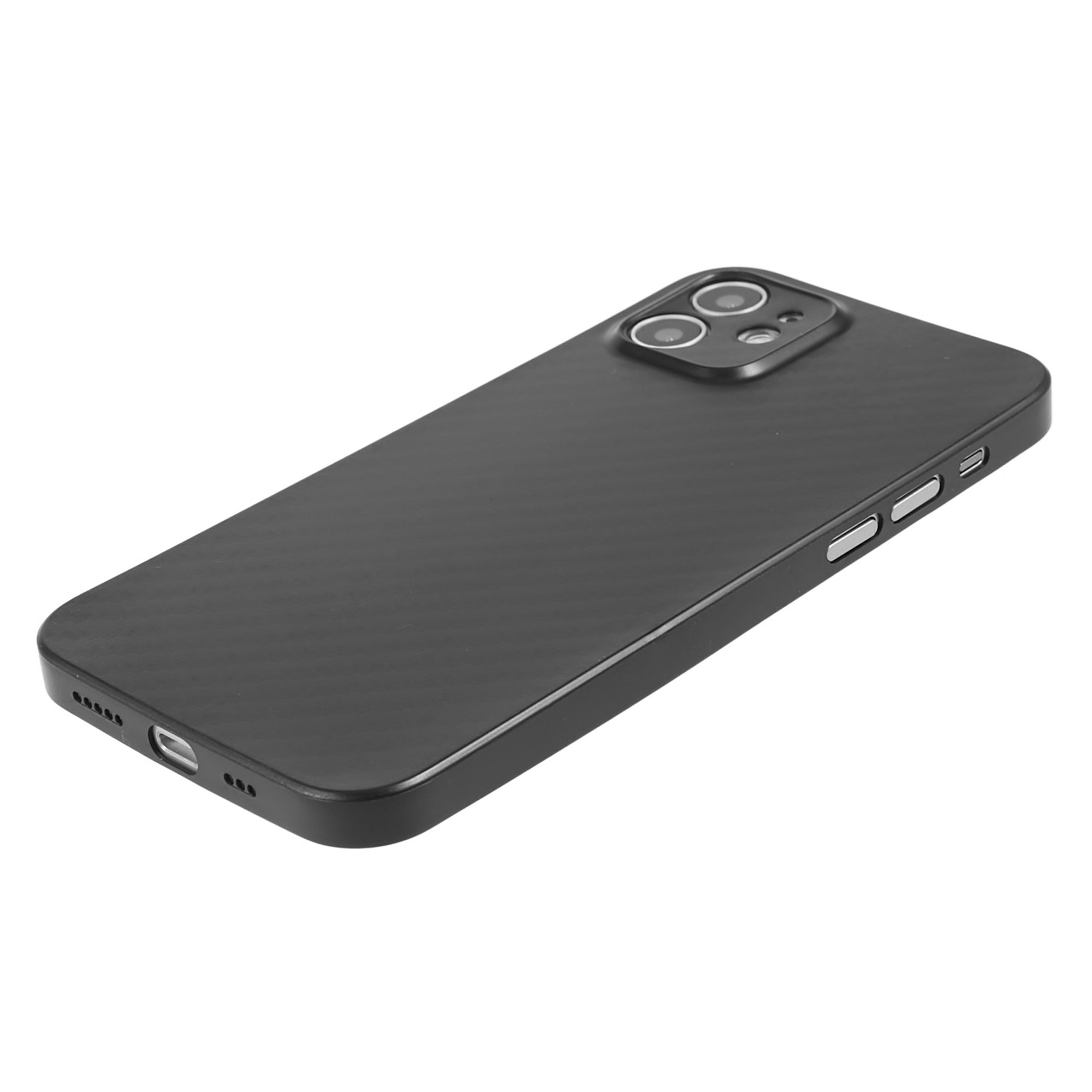 For iPhone 12 6.1 inch Super Thin Phone Case Carbon Fiber Texture PC Back Cover (Precise Lens Cutout) For iPhone 12 6.1 inch Super Thin Phone Case Carbon Fiber Texture PC Back Cover (Precise Lens Cutout)